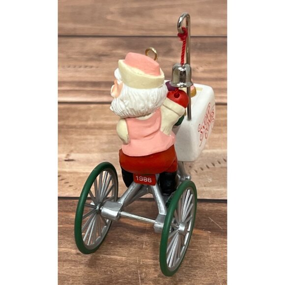 1986 HALLMARK KEEPSAKE ORNAMENT QX404-3 KRINGLE'S KOOL TREATS TRICYCLE ICE CREAM - Picture 7 of 8